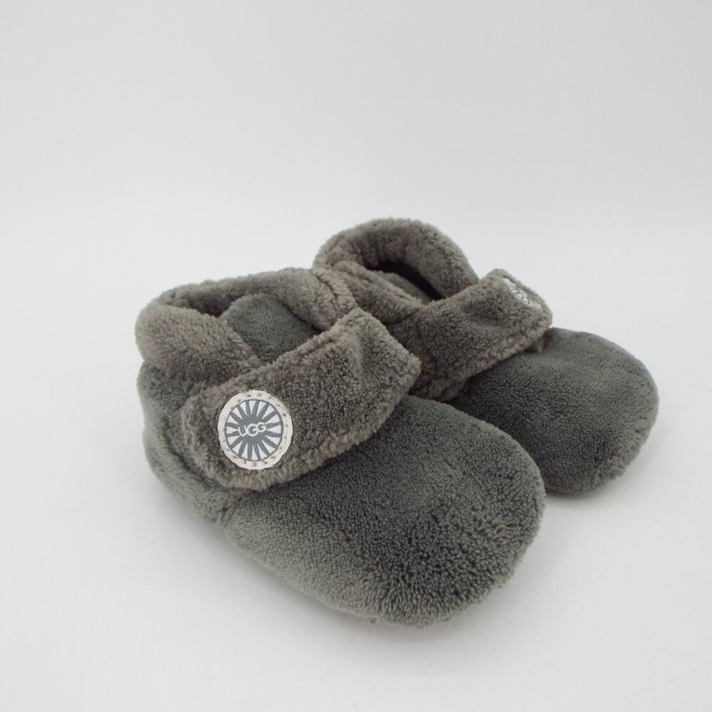 UGG Infant Gray Fleece Slippers Booties Size 2/3